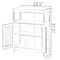 Basicwise Wooden White Storage Bathroom Vanity Cabinet w/Adjustable Shelves and Two Horizontal Planks QI004027WT - alternate 5